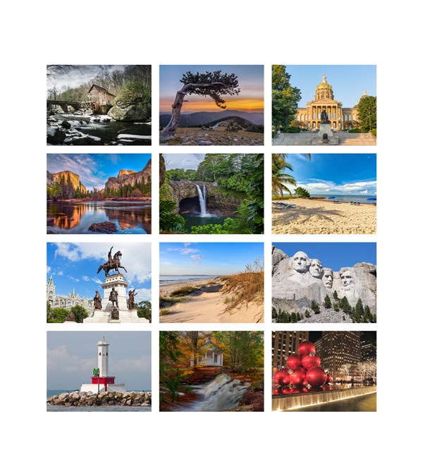 Journey Through America Custom Wall Calendar