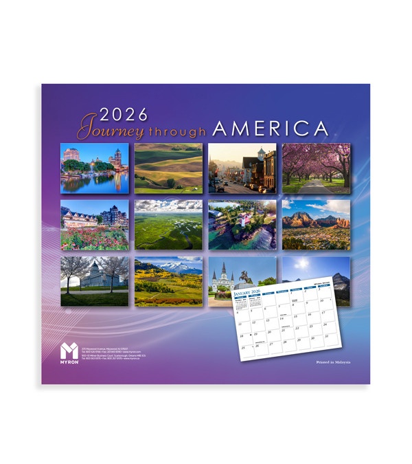 Journey Through America Custom Wall Calendar 2026