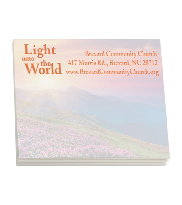 Sticky Note Pads - Light unto the World 4&quot; x 3&quot; (25 sheets)