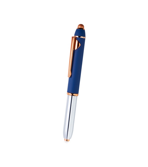 Casca Triple Function Lighted Copper Pen with Stylus