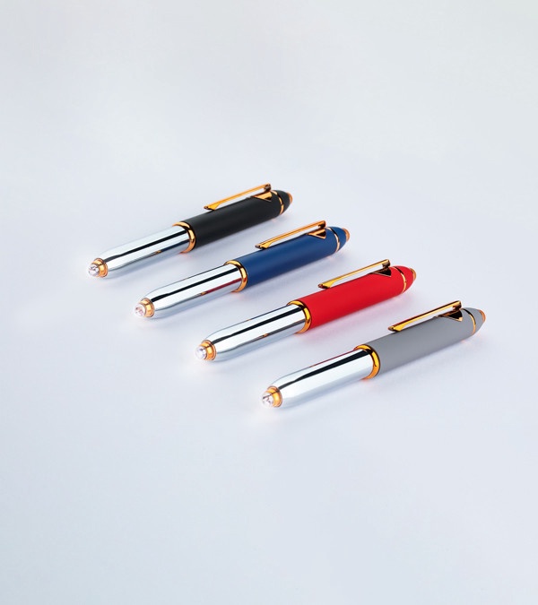 Casca Triple Function Lighted Copper Pen with Stylus