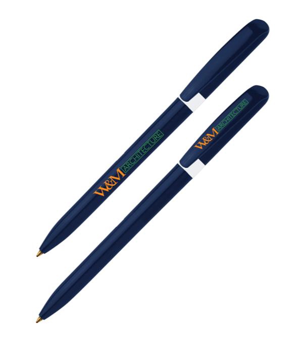Pivo Navy Promotional Pen with Color Ring