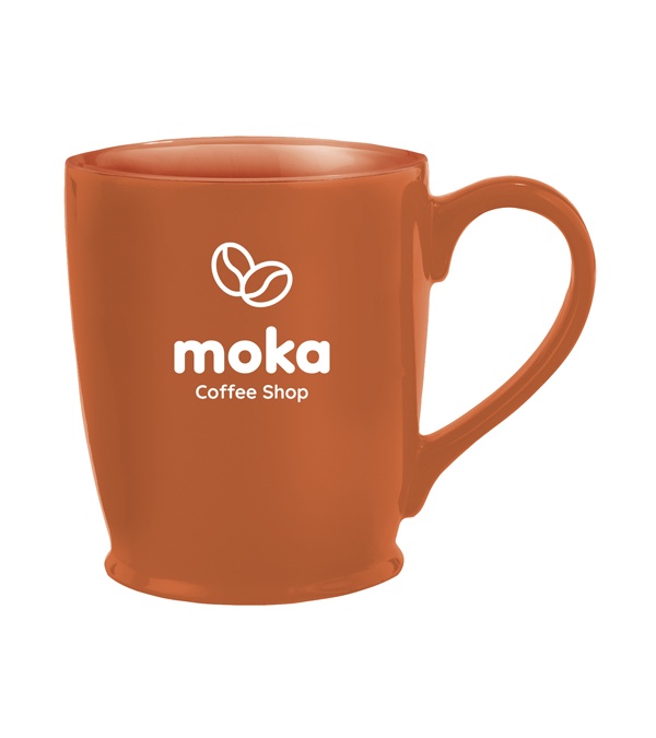 16 oz. Stylish Cafe Ceramic Mug - Multi Imprint Location