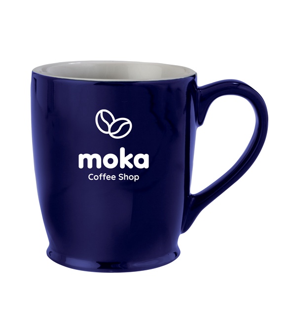 16 oz. Stylish Cafe Ceramic Mug - Multi Imprint Location