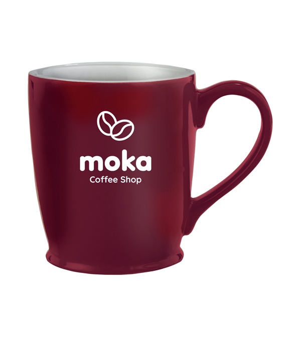 16 oz. Stylish Cafe Ceramic Mug - Multi Imprint Location
