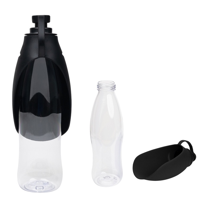 21 Oz. Recycled Pet Water Bottle & Dispensing Bowl