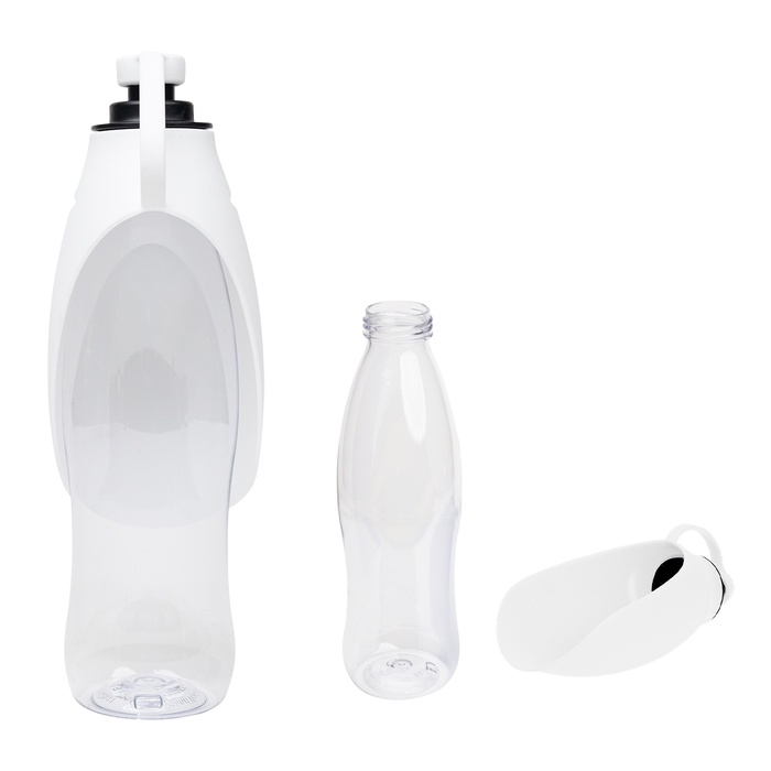 21 Oz. Recycled Pet Water Bottle & Dispensing Bowl