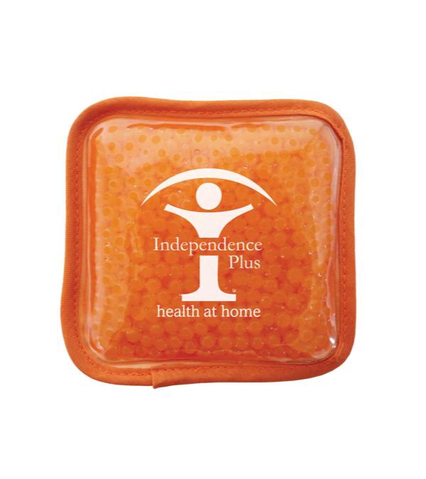 Square Plush Gel Bead Hot/Cold Pack - 1 Color Imprint