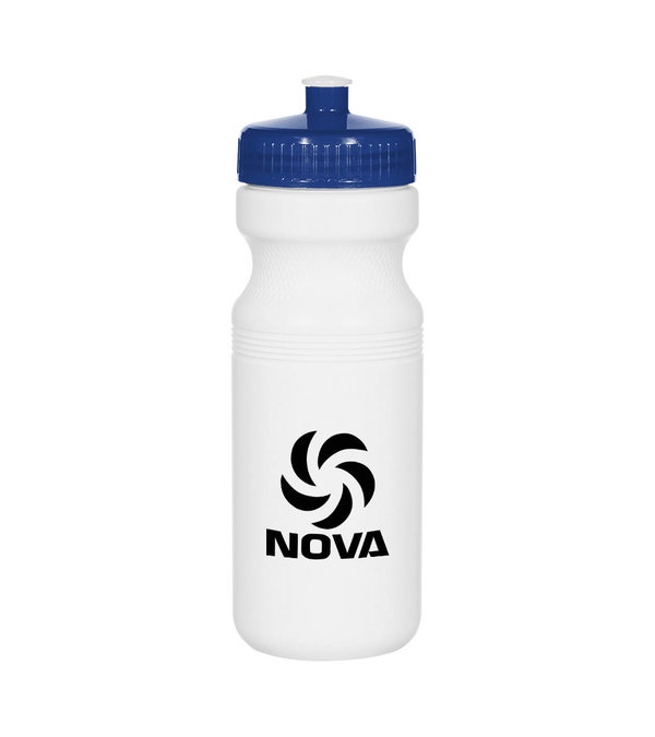 24 oz. Poly-Clear Fitness Bottle White with Translucent Lid