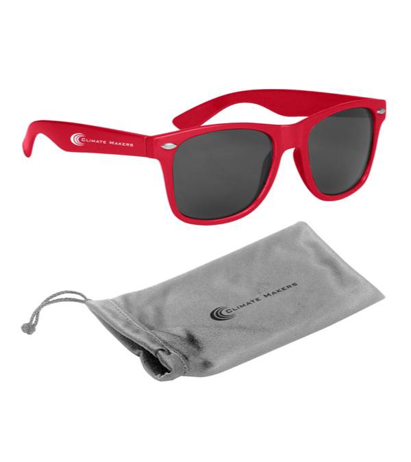 Malibu Sunglasses with Silver Microfiber Pouch