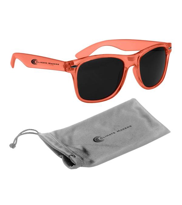 Malibu Sunglasses with Silver Microfiber Pouch