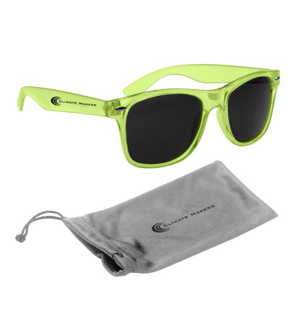 Malibu Sunglasses with Silver Microfiber Pouch