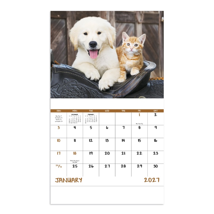 Baby Farm Animals Wall Calendar - 2027