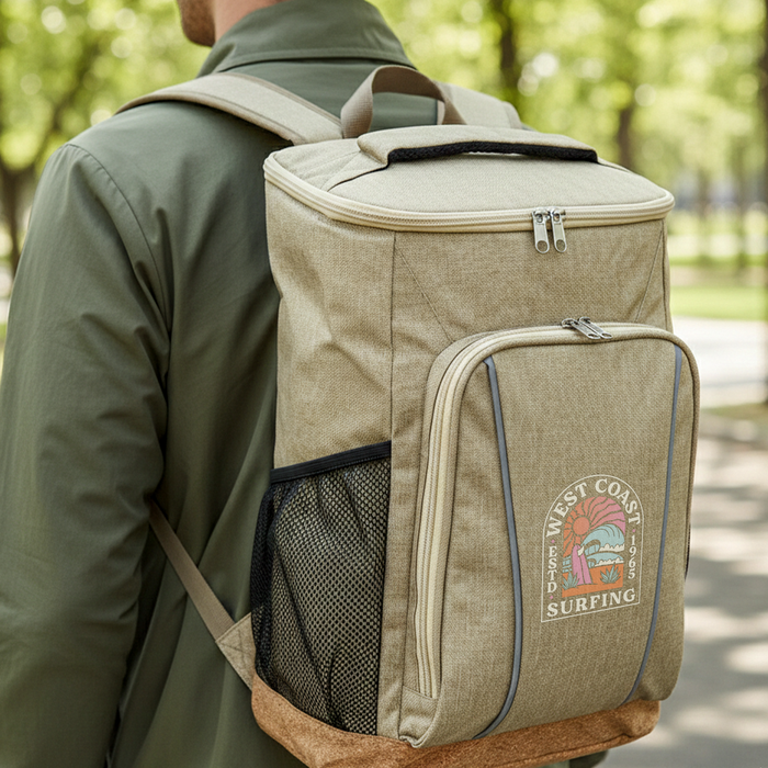 Sustainable Cork & RPET Backpack Cooler