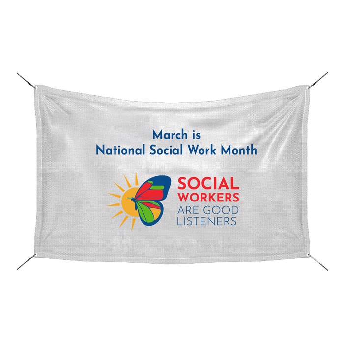 Social Work Month 5' x 3' Banner