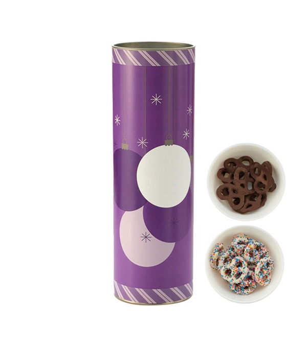Chocolate Pretzel Tube With Mini M&m's&reg; & Milk Chocolate Pretzels