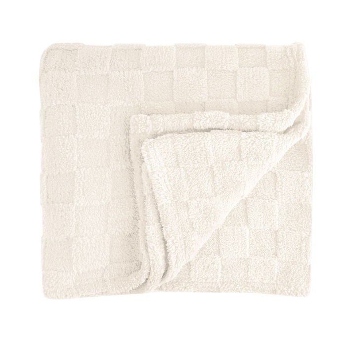 rPET Checkered Sherpa Blanket