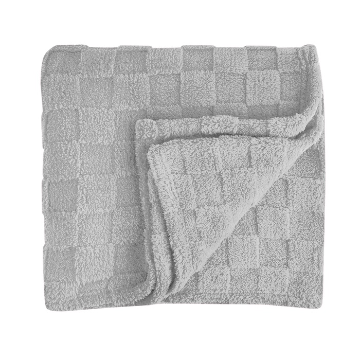 rPET Checkered Sherpa Blanket