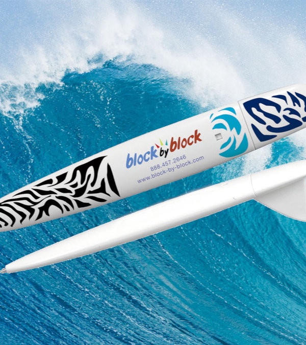 Surfboard Promotional Pen - Full Color Imprint