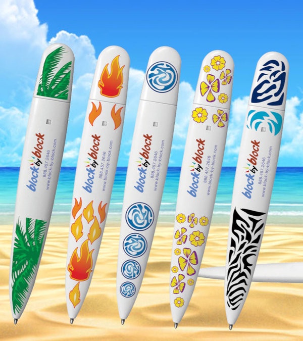 Surfboard Promotional Pen - Full Color Imprint