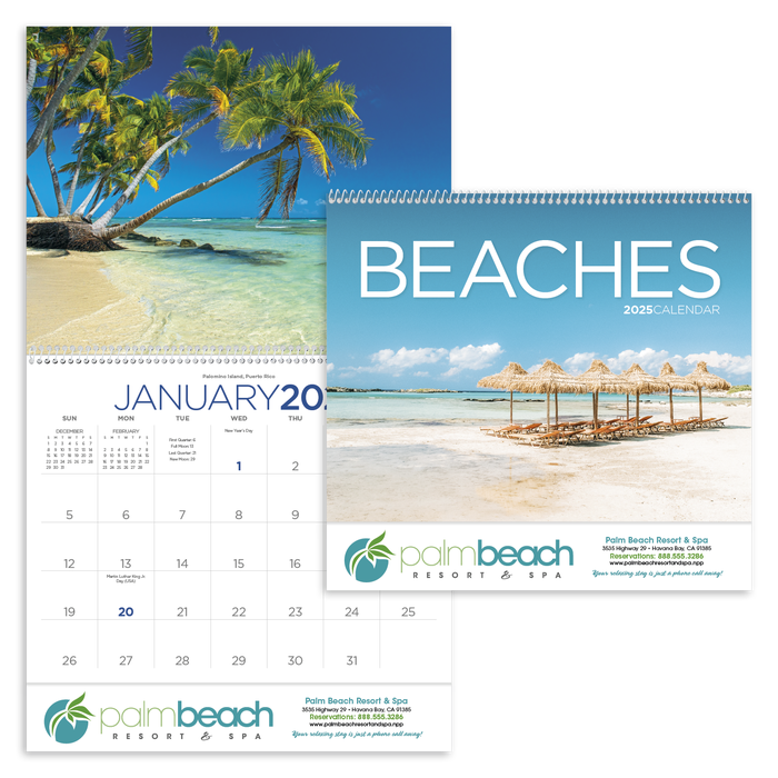 Beaches 2026 Promotional Wall Calendars