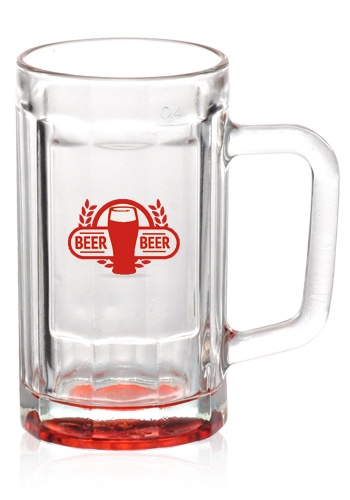15 oz. Sports Fan Custom Glass Beer Mugs