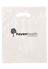 Promotional Plastic Die Cut Bag - 12" x 15" x 3"