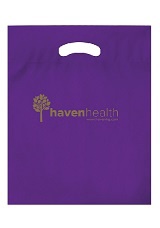 Promotional Plastic Die Cut Bag - 12" x 15" x 3"