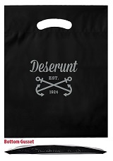 Reusable Fold-Over Reinforced Custom Die Cut Bag 9 x 12 x 2