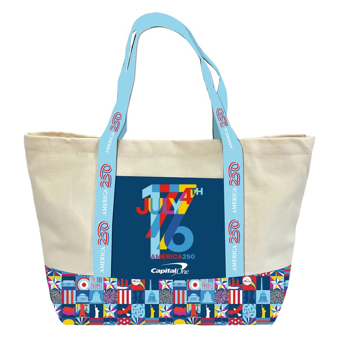 America 250 Large rPET Canvas Tote