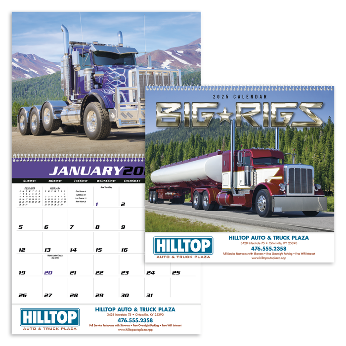 Big Rigs 2026 Promotional Wall Calendars