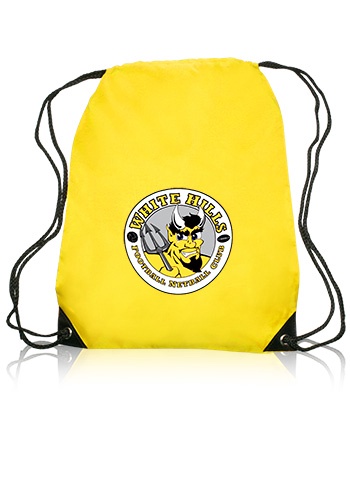 Black Trim Drawstring Bag
