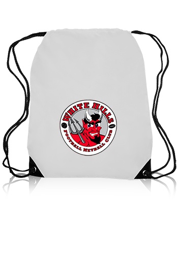 Black Trim Drawstring Bag