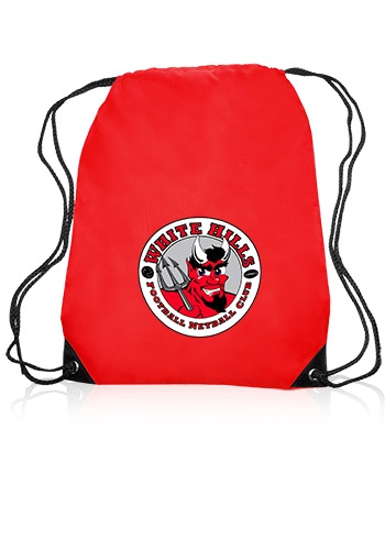 Black Trim Drawstring Bag