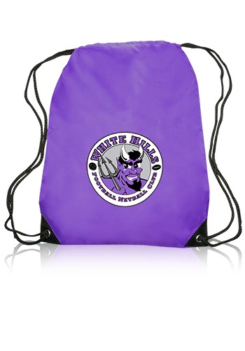 Black Trim Drawstring Bag