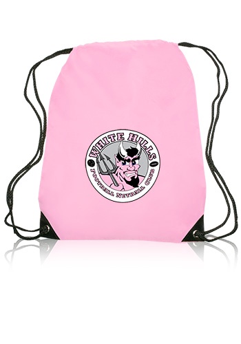 Black Trim Drawstring Bag