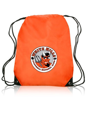 Black Trim Drawstring Bag