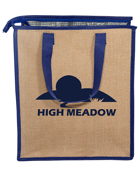 Jute Lunch Cooler Tote Bag