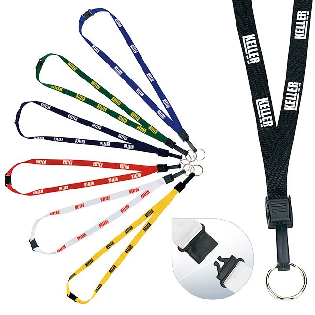Custom Breakaway Lanyard - 1/2" - with Key Ring