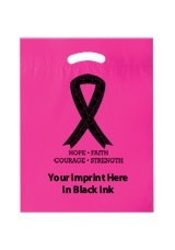 Breast Cancer Awareness Ribbon Die Cut Bag