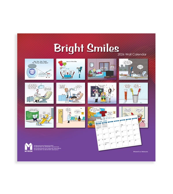 Bright Smiles Wall Calendar 2026