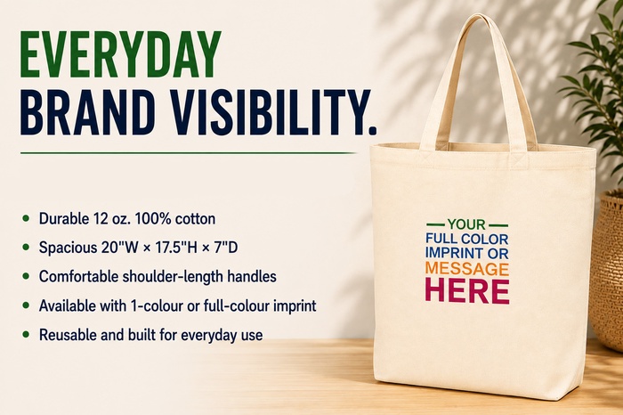 Bushwick 100% Cotton Tote Bag - Full Color