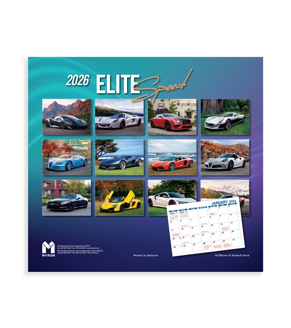 Elite Speed Wall Calendar 2026