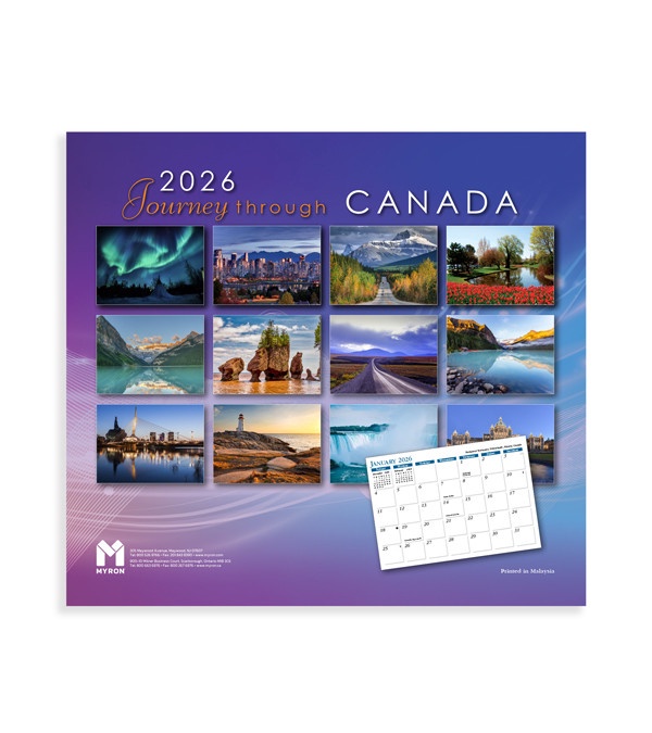 Journey Through Canada Custom Wall Calendar 2026