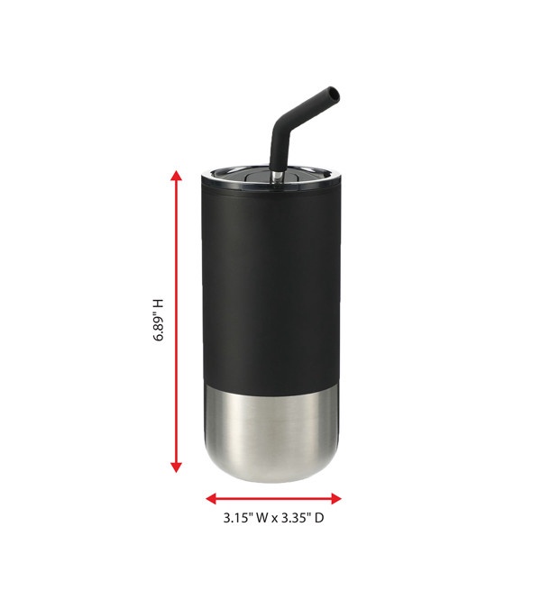 Velocity 16 oz. Tumbler with Stainless Steel Straw