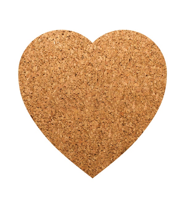 Cork Coasters Heart Shape
