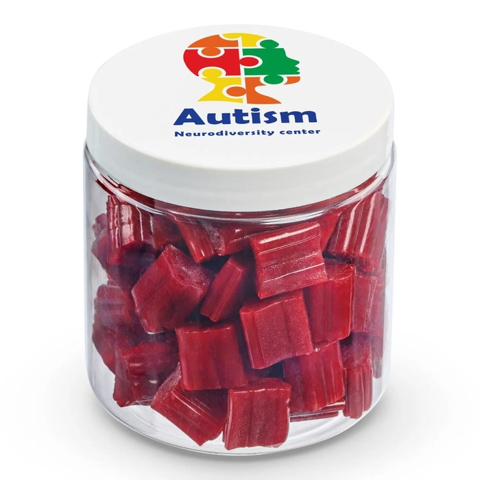 8 oz Jar of mini Strawberry Licorice Bites