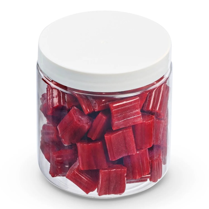 8 oz Jar of mini Strawberry Licorice Bites