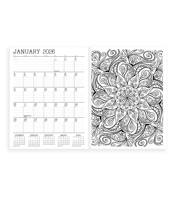 Adult Coloring Book Planner 2026