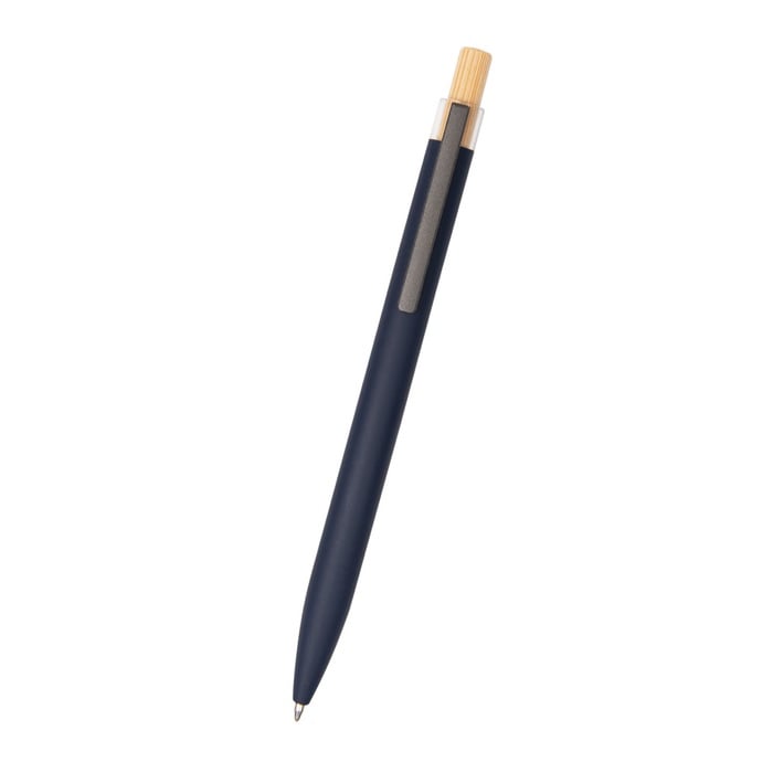 Recycled Aluminum Pen With Bamboo Plunger